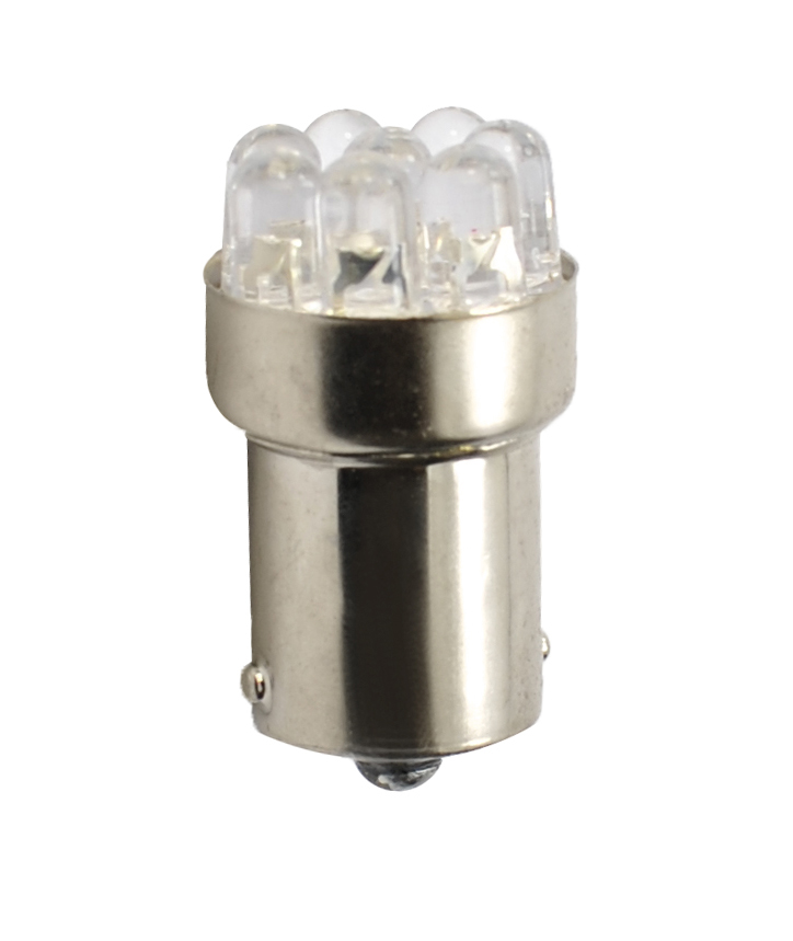 R5W 24V P21W BA15s LED 9xFlux 5mm ΚΙΤΡΙΝΟ ΜΟΝΟΠΟΛΙΚΟ 1ΤΕΜ M-TECH