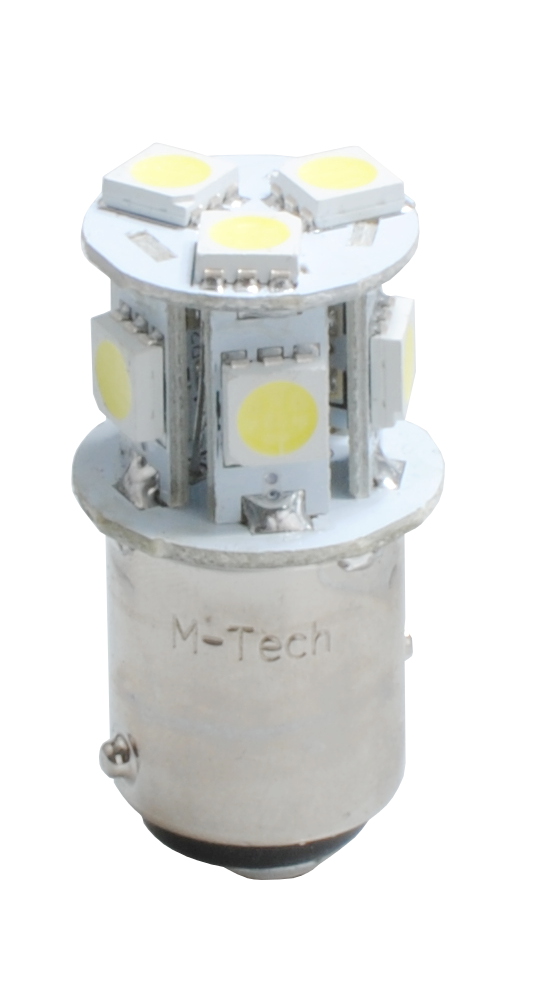 P215W 24V BAY15d LED 8xSMD5050 024W ΚΟΚΚΙΝΟ ΔΙΠΟΛΙΚΟ 1ΤΕΜ M-TECH