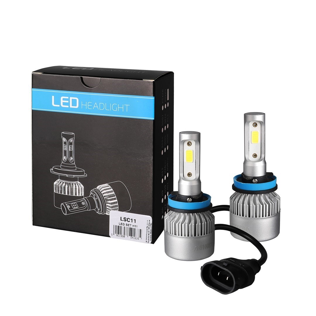 H11 LED SET C6 9-32V 6500K 10000lm 4 X 10W ΛΑΜΠΑ ΜΕ COB EPISTAR 1021 LED ΚΑΙ ΑΝΕΜΙΣΤΗΡΑΚΙ M-TECH - 2 ΤΕΜ