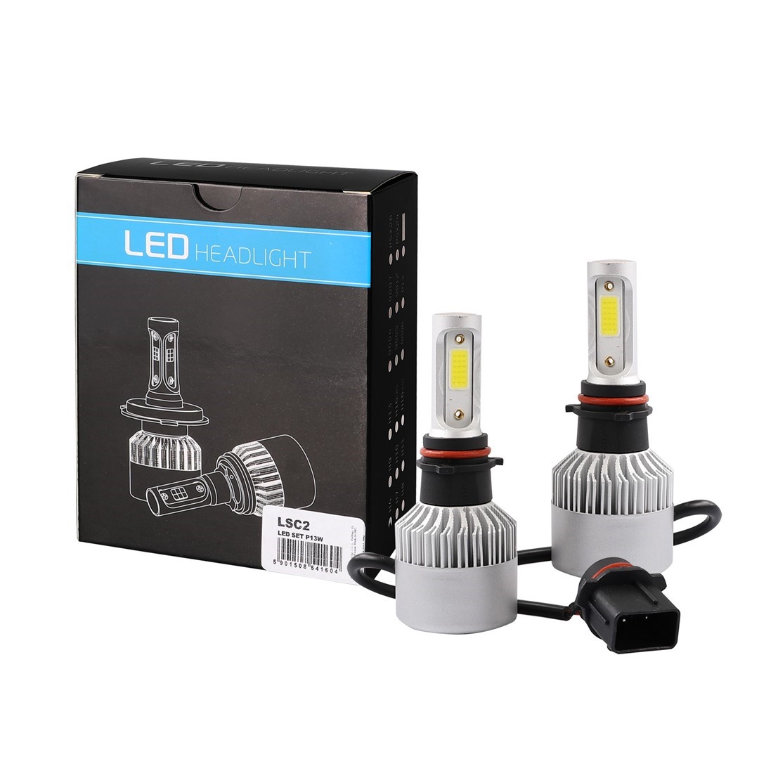P13W LED SET C6 9-32V 6500K 10000lm 4 X 10W ΛΑΜΠΑ ΜΕ COB EPISTAR 1021 LED ΚΑΙ ΑΝΕΜΙΣΤΗΡΑΚΙ M-TECH - 2 ΤΕΜ