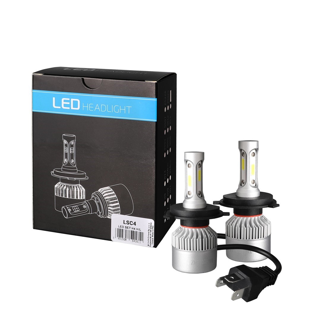 H4 LED SET C6 9-32V 6500K 10000lm 4 X 10W ΛΑΜΠΑ ΜΕ COB EPISTAR 1021 LED ΚΑΙ ΑΝΕΜΙΣΤΗΡΑΚΙ M-TECH - 2 ΤΕΜ
