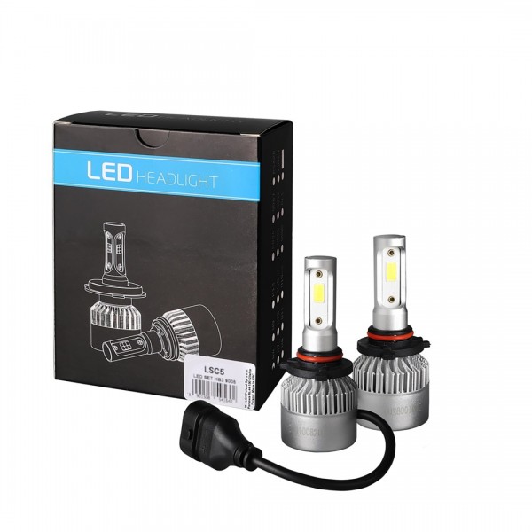 HB3 9005 9-32V 6500K 10000lm 4x10W COB ΛΑΜΠΑ LED EPISTAR 1021 C6 KIT ΜΕ ΑΝΕΜΙΣΤΗΡΑΚΙ M-TECH - 2 ΤΕΜ