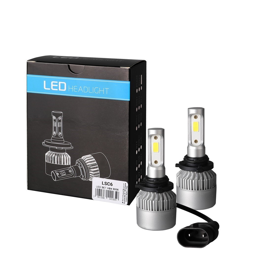 HB4 9006 LED SET C6 9-32V 6500K 10000lm 4 X 10W ΛΑΜΠΑ ΜΕ COB EPISTAR 1021 LED ΚΑΙ ΑΝΕΜΙΣΤΗΡΑΚΙ M-TECH - 2 ΤΕΜ