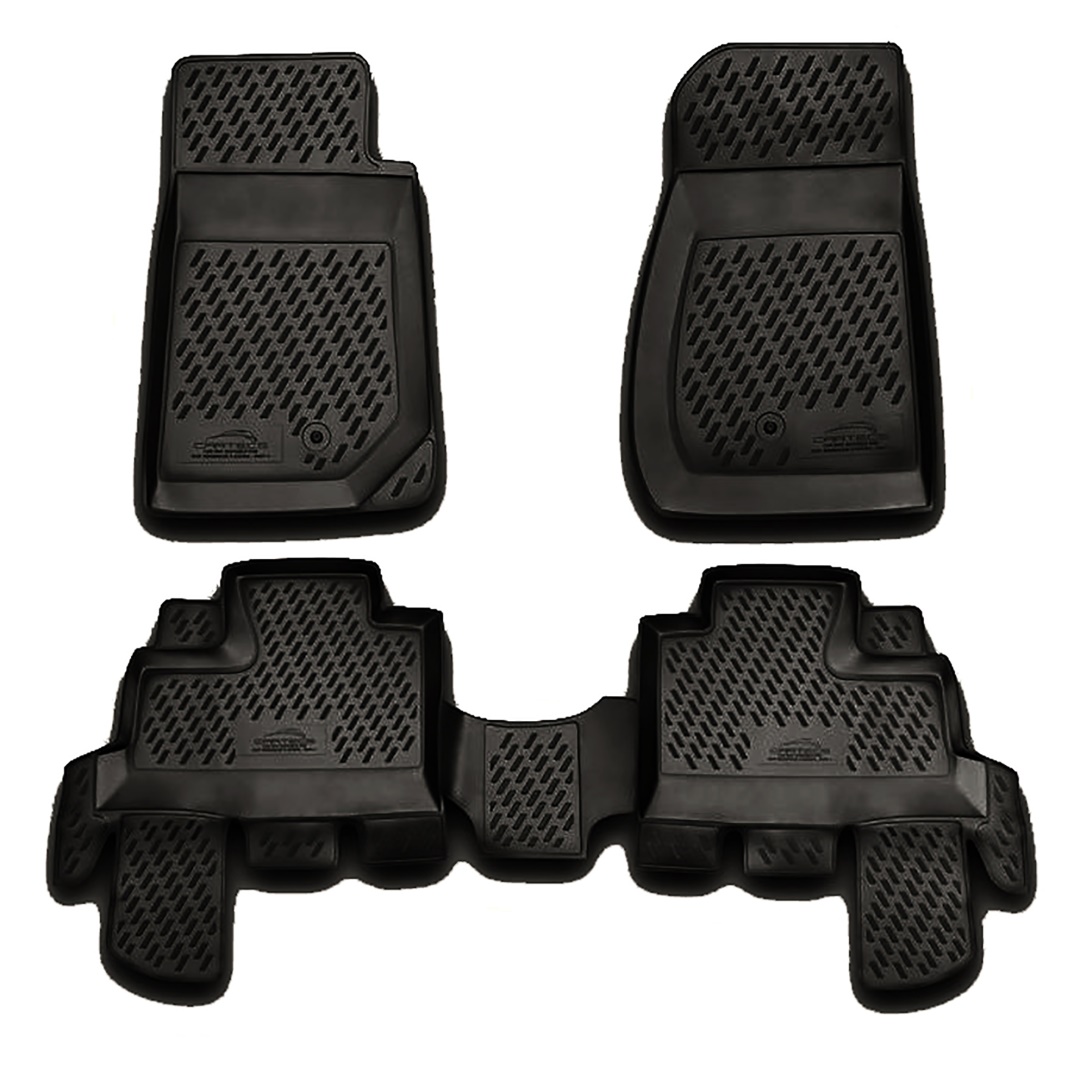 ΜΑΡΚΕ ΠΑΤΑΚΙΑ ΣΕ ΣΚΑΦΗ TPE ΛΑΣΤΙΧΟ ΓΙΑ JEEP WRANGLER 5D 2007-2018  ΣΕ ΜΑΥΡΟ ΧΡΩΜΑ NOVLINE - 4 ΤΕΜ
