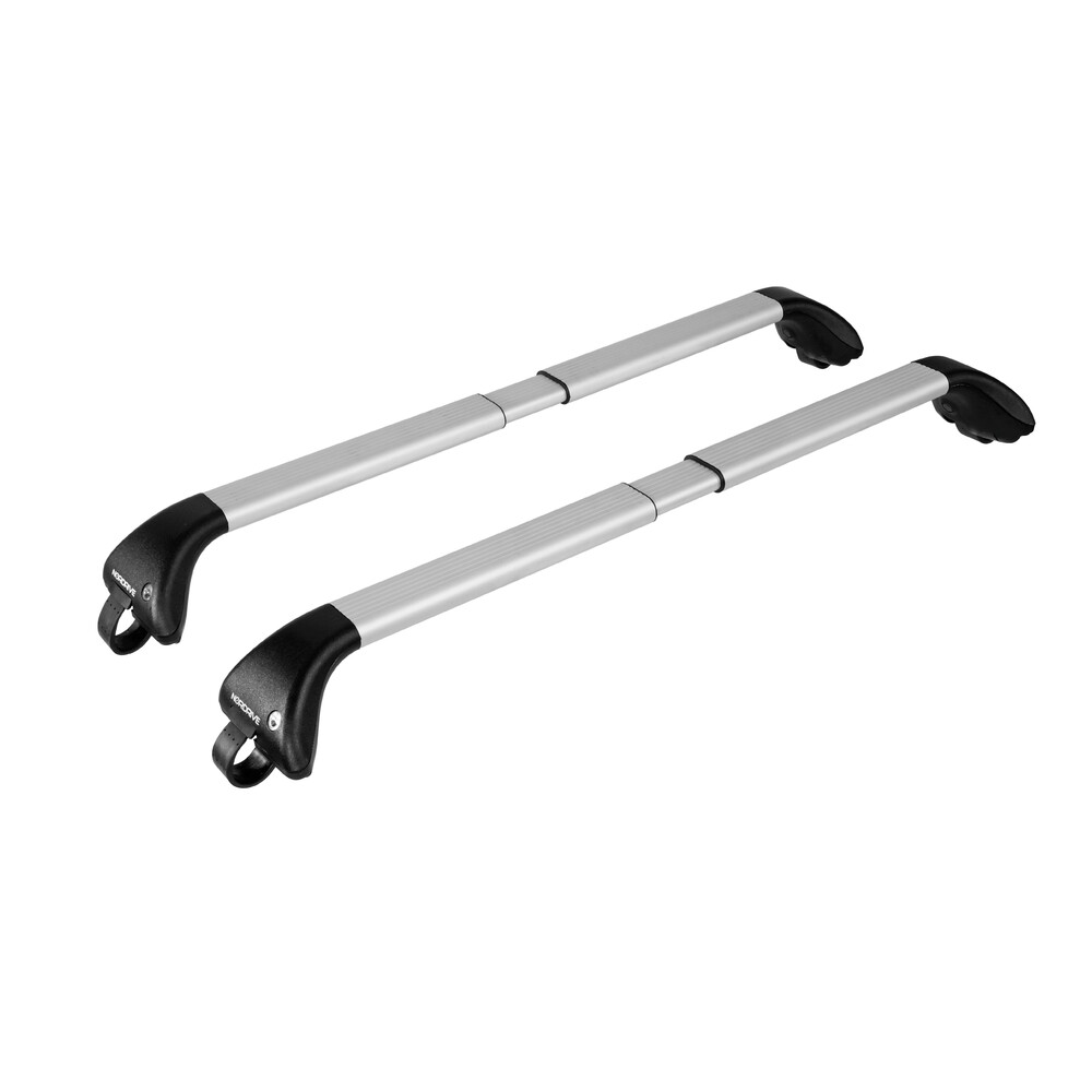 Nordrive - Μπάρα Snap-Fit αλουμινίου τηλεσκοπική 100>136cm με κλειδί πλήρες σετ με πόδια τύπου SW - 2 τεμ. (N15013)