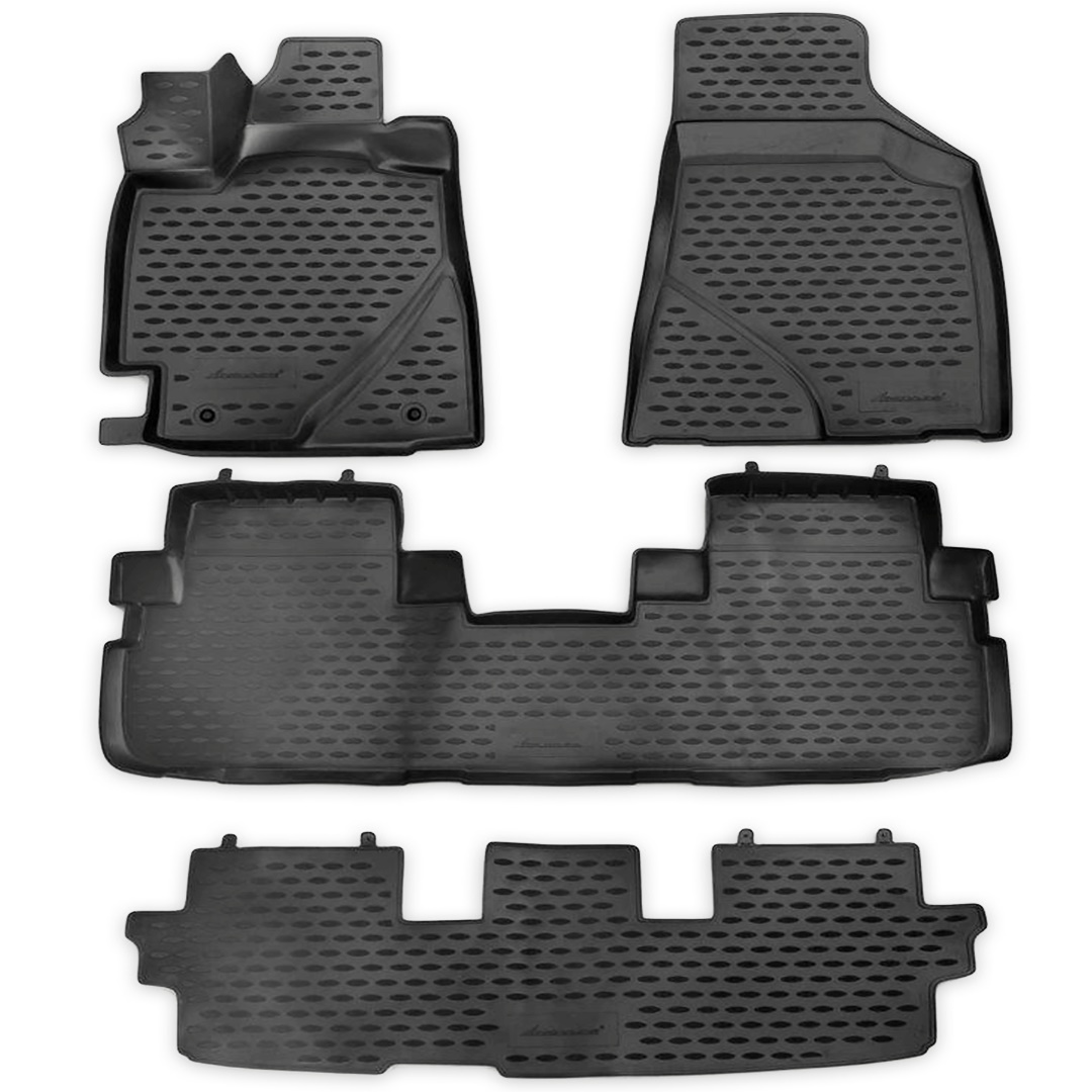 ΜΑΡΚΕ ΠΑΤΑΚΙΑ ΣΕ ΣΚΑΦΗ TPE ΛΑΣΤΙΧΟ ΓΙΑ TOYOTA HIGHLANDER 2010-2014  ΣΕ ΑΝΘΡΑΚΙ ΣΚΟΥΡΟ ΓΚΡΙ ΧΡΩΜΑ NOVLINE - 4 ΤΕΜ