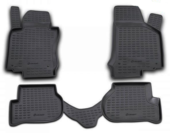 ΠΑΤΑΚΙΑ ΣΕ ΣΚΑΦΗ TPE ΛΑΣΤΙΧΟ ΓΙΑ VW GOLF 5 11/2003-10/2008  ΣΕ ΜΑΥΡΟ ΧΡΩΜΑ NOVLINE - 4 ΤΕΜ.