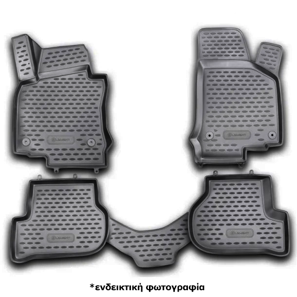 ΠΑΤΑΚΙΑ ΣΕ ΣΚΑΦΗ TPE ΛΑΣΤΙΧΟ ΓΙΑ VW GOLF 6 2009-2012  ΣΕ ΜΑΥΡΟ ΧΡΩΜΑ NOVLINE - 4 ΤΕΜ.