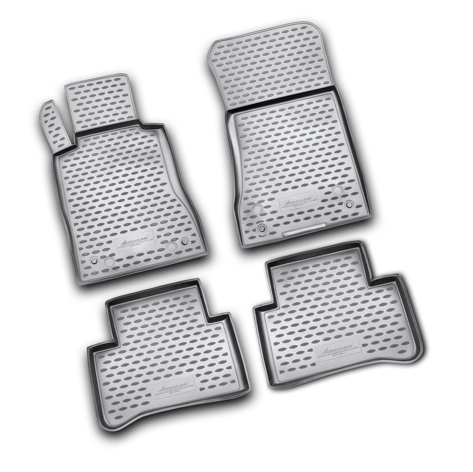 ΜΑΡΚΕ ΠΑΤΑΚΙΑ ΣΕ ΣΚΑΦΗ TPE ΛΑΣΤΙΧΟ ΓΙΑ MERCEDES CLS 102004-112010  ΣΕ ΑΝΘΡΑΚΙ ΣΚΟΥΡΟ ΓΚΡΙ ΧΡΩΜΑ NOVLINE - 4 ΤΕΜ