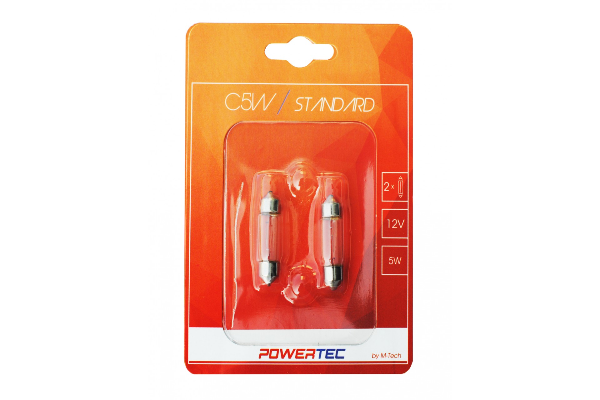 ΛΑΜΠΑΚΙΑ ΠΛΑΦΟΝΙΕΡΑΣ C5W 12V 5W SV85-8 11x36mm POWERTEC STANDARD ΑΛΟΓΟΝΟΥ 2ΤΕΜ