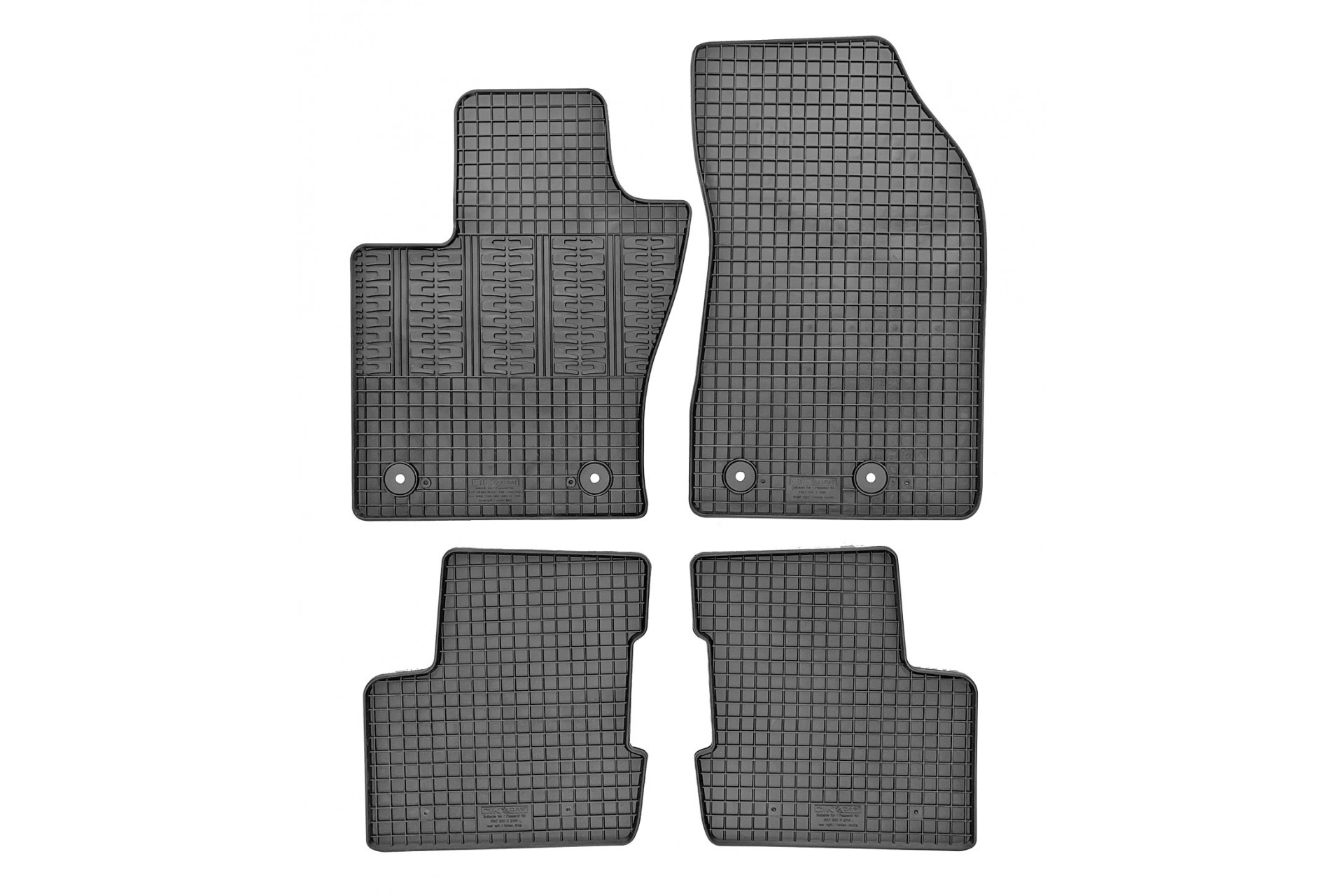 Cik - ΠΑΤΑΚΙΑ ΑΥΤΟΚΙΝΗΤΟΥ ΑΠΟ ΛΑΣΤΙΧΟ ΓΙΑ FIAT 500X 2014+ ΣΕ ΜΑΥΡΟ ΧΡΩΜΑ ΜΕ ΚΟΥΜΠΩΜΑΤΑ - 4 ΤΕΜ. (RM.FI.0003/CK)