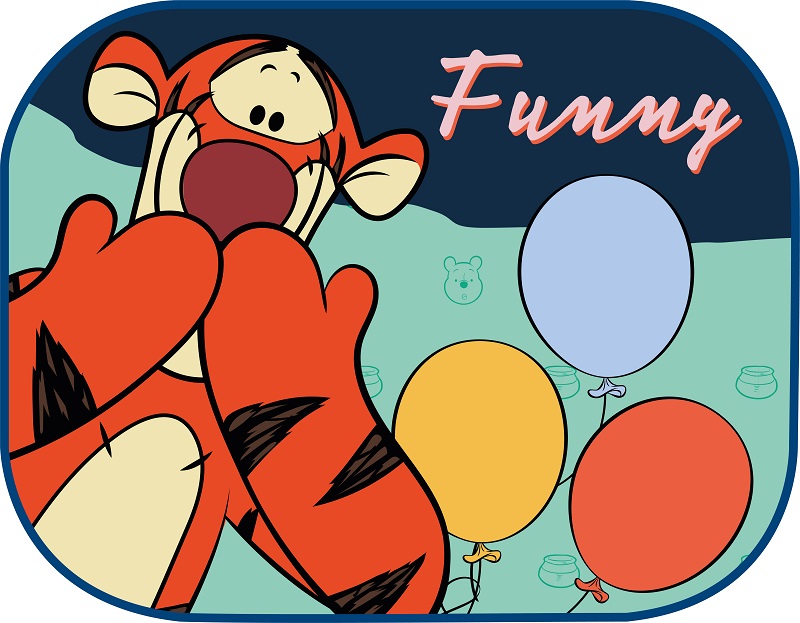 Amio - ΗΛΙΟΠΡΟΣΤΑΣΙΕΣ ΠΛΑΙΝΕΣ WINNIE THE POOH ΜΕ ΒΕΝΤΟΥΖΑ 44x35cm - 2 Τεμ. (S59329/AM)