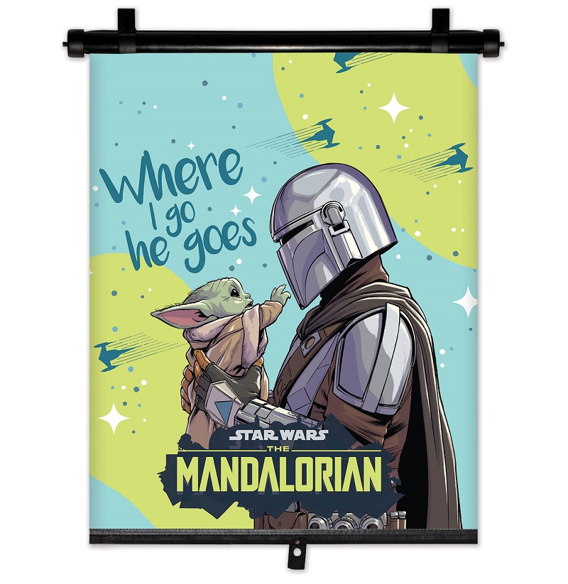 Amio - ΚΟΥΡΤΙΝΑΚΙ ΗΛΙΟΠΡΟΣΤΑΣΙΑΣ ΣΕ ΡΟΛΟ THE MANDALORIAN 36x45cm ΓΙΑ ΠΛΑΙΝΟ ΤΖΑΜΙ/ΠΙΣΩ ΠΑΡΜΠΡΙΖ - 1 Τεμ. (S59383/AM)
