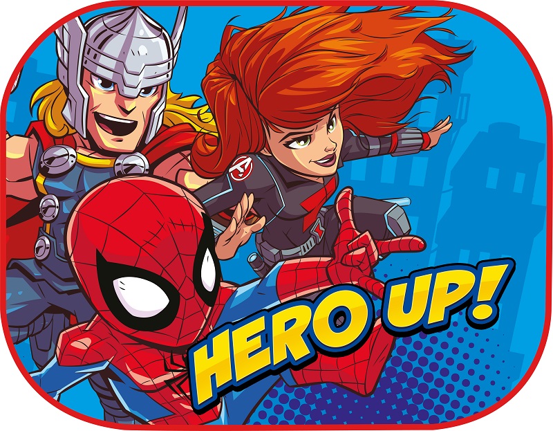 ΗΛΙΟΠΡΟΣΤΑΣΙΕΣ ΠΛΑΙΝΕΣ MARVEL SUPER HEROES ΜΕ ΒΕΝΤΟΥΖΑ 2TEM 44x35cm AMIO