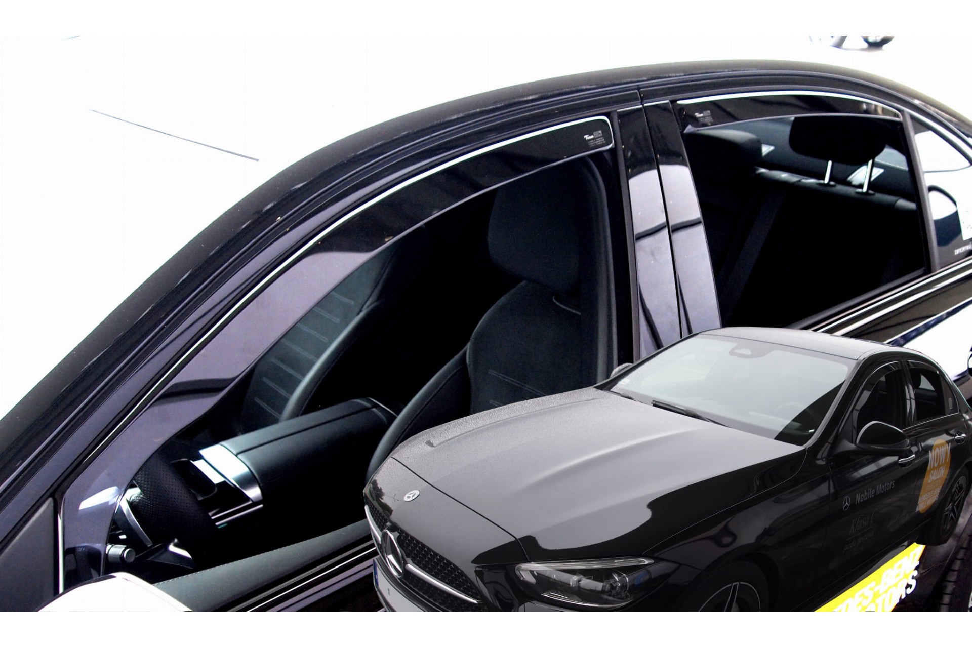 ΑΝΕΜΟΘΡΑΥΣΤΕΣ ΓΙΑ MERCEDES C-KLAS W206 4D 2021+ -  ΣΕΤ ΑΥΤΟΚΙΝΗΤΟΥ ΑΠΟ ΕΥΚΑΜΠΤΟ ΦΙΜΕ ΠΛΑΣΤΙΚΟ HEKO - 4 ΤΕΜ.