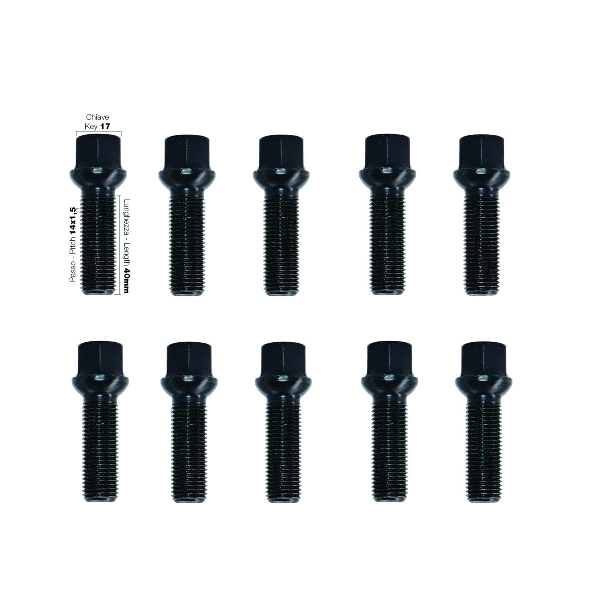 ΜΠΟΥΛΟΝΙΑ ΣΦΑΙΡΙΚΑ 14x1,50 40mm (17) ΜΑΥΡΑ  SIMONI RACING - 10 TEM.