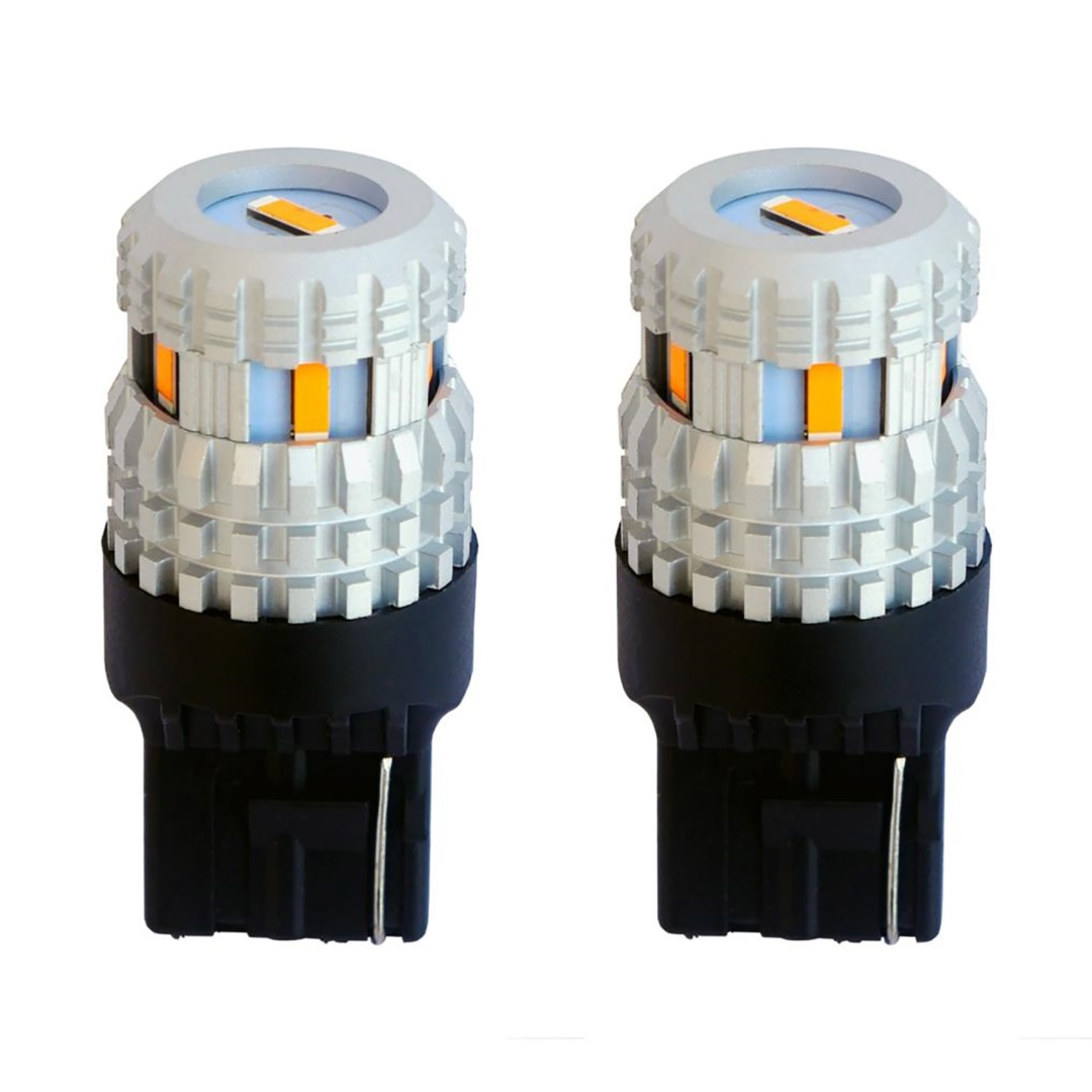 W21W T20 10-30V 21w 1500lm 1800K CAN-BUS - ΔΙΠΛΗ ΠΟΛΙΚΟΤΗΤΑ ΠΟΡΤΟΚΑΛΙ LED CSP1860 2ΤΕΜ