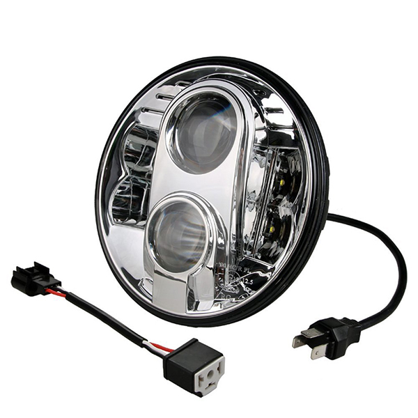 ΦΑΝΑΡΙ ΣΤΡΟΓΓΥΛΟ 7 ΙΝΤΣΩΝ ME 8LED CREE XML-10W 9-36V 6000-6500K CHROME