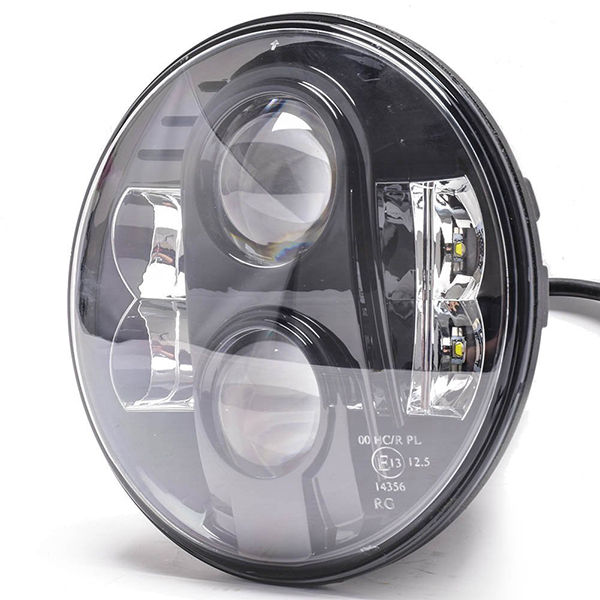 ΦΑΝΑΡΙ ΣΤΡΟΓΓΥΛΟ 7 ΙΝΤΣΩΝ ME 8LED CREE XML-10W 9-36V 6000-6500K ΜΑΥΡΟ