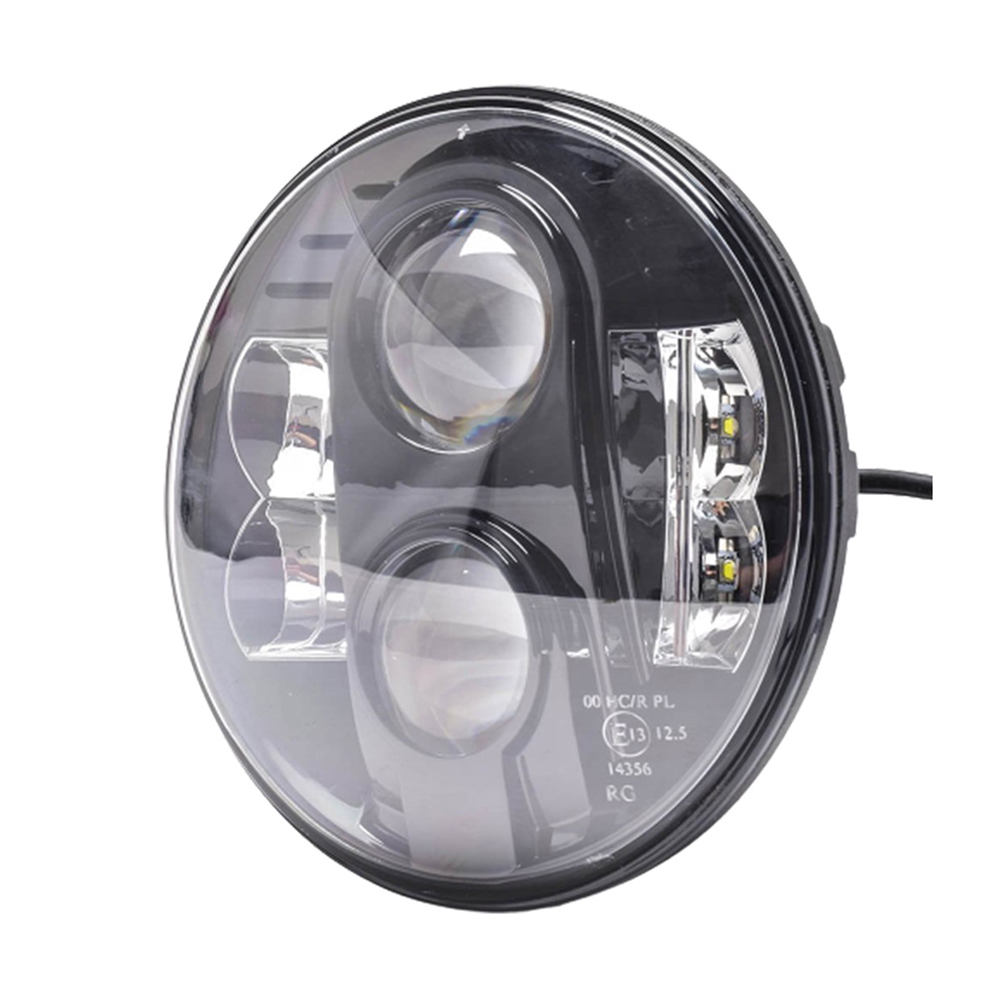 M-Tech - Στρογγυλό Φανάρι WHL102 BLACK 7'' με 8 Cree LED (XML-10W) 9-36V 6000-6500K σε Μαύρο Χρώμα - 1 τεμ. (WHL102/MT)