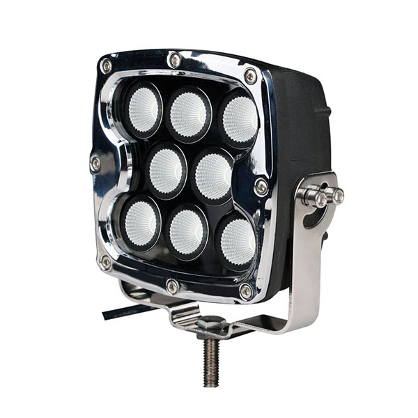 ΠΡΟΒΟΛΕΑΣ ΟΔΗΓΗΣΗΣ LED DRIVING LIGHTS  ΜΑΥΡΟΣΧΡΩΜΙΟ 10-32V 80W 5600lm CREE LED ΤΕΤΡΑΓΩΝΟΣ 130 x 130 x 86 mm M-TECH