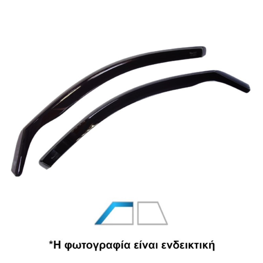 ΑΝΕΜΟΘΡΑΥΣΤΕΣ ΓΙΑ FIAT DOBLO 5D 2001-2010 ΖΕΥΓΑΡΙ ΑΠΟ ΕΥΚΑΜΠΤΟ ΦΙΜΕ ΠΛΑΣΤΙΚΟ HEKO - 2 ΤΕΜ.