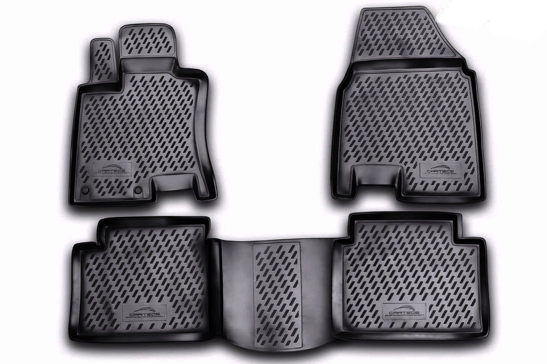 ΠΑΤΑΚΙΑ ΣΕ ΣΚΑΦΗ TPE ΛΑΣΤΙΧΟ ΓΙΑ NISSAN QASHQAI+2 09/2008-2014  ΣΕ ΜΑΥΡΟ ΧΡΩΜΑ NOVLINE - 4 ΤΕΜ.