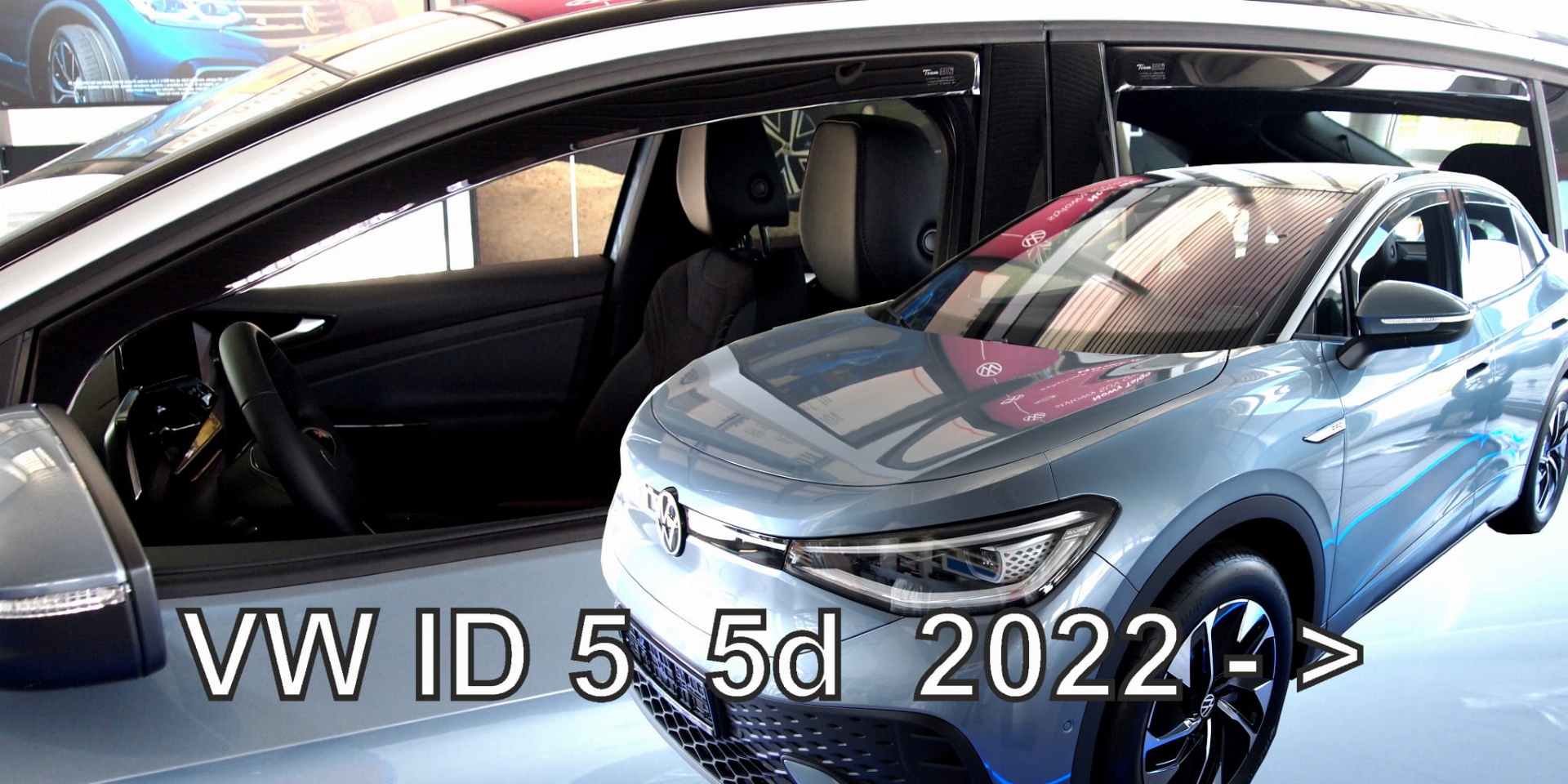 ΑΝΕΜΟΘΡΑΥΣΤΕΣ ΓΙΑ VW ID.5 5D 2022+  ΣΕΤ ΑΥΤΟΚΙΝΗΤΟΥ ΑΠΟ ΕΥΚΑΜΠΤΟ ΦΙΜΕ ΠΛΑΣΤΙΚΟ HEKO - 4 ΤΕΜ.