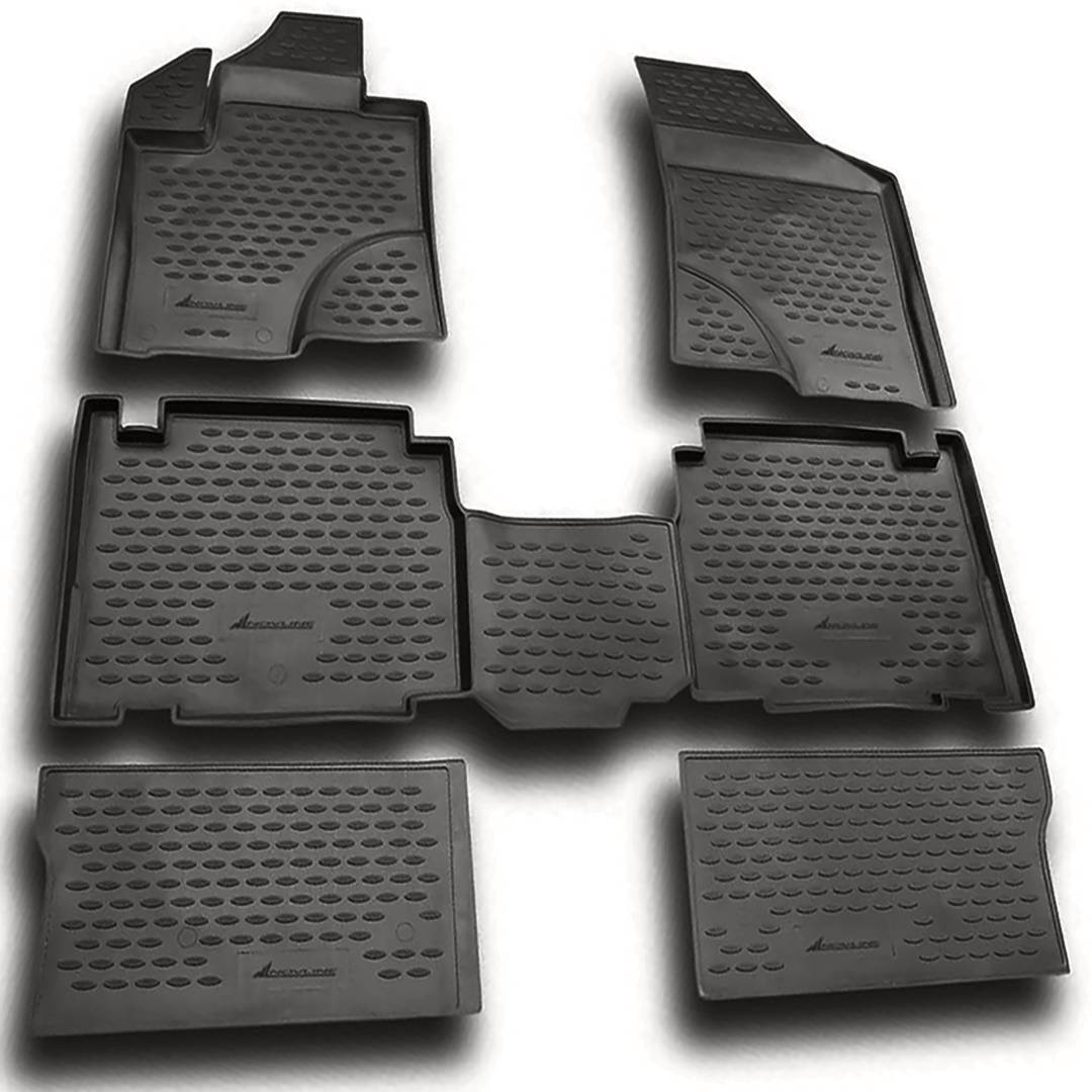 ΠΑΤΑΚΙΑ ΣΕ ΣΚΑΦΗ TPE ΛΑΣΤΙΧΟ ΓΙΑ HYUNDAI ix-55 2008-2015  ΣΕ ΑΝΘΡΑΚΙ ΣΚΟΥΡΟ ΓΚΡΙ ΧΡΩΜΑ NOVLINE - 6 ΤΕΜ.