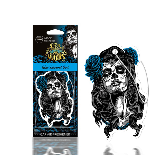 ΑΡΩΜΑΤΙΚΟ ΚΡΕΜΑΣΤΟ AROMA CAR MUERTOS BLUE DIAMONT GIRL ΑMiO - 1 TEM