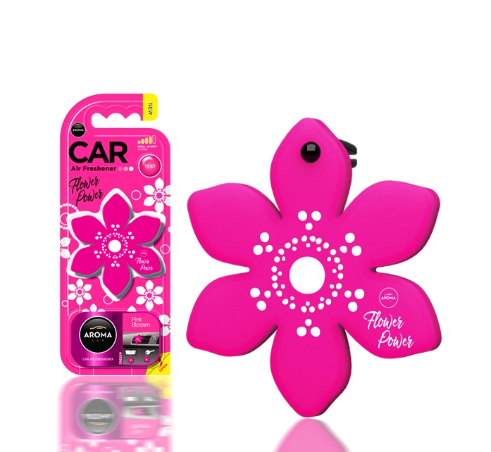 ΑΡΩΜΑΤΙΚΟ ΑΕΡΑΓΩΓΟΥ AROMA CAR FLOWER POWER PINK BLOSSOM AMIO -1 ΤΕΜ