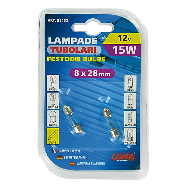 Λαμπα Σωληνωτη 15W/12V SV7-8 8X28MM - Thumbnail 3