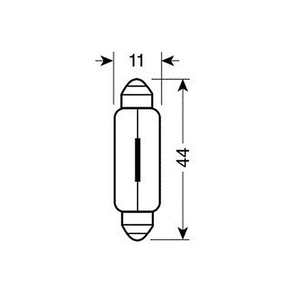Λαμπακια Σωληνωτα 10W/12V SV8,5X8 - Thumbnail 2