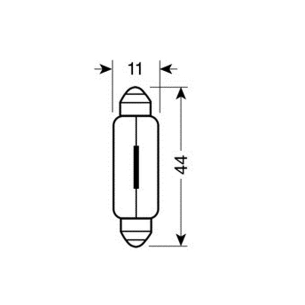 Λαμπακια Σωληνωτα 15W/12V SV8,5X8 - Thumbnail 2