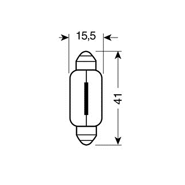 Λαμπακια Σωληνωτα 18W/12V SV8,5X8 15X41M - Thumbnail 2