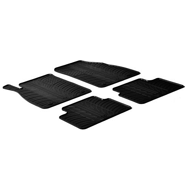 LAMPA - Πατακια Αυτοκινητου Απο Λαστιχο Για Opel Insignia 02/2009-2017 Σε Μαυρο Χρωμα Me Κουμπωματα - 4 Τεμ.