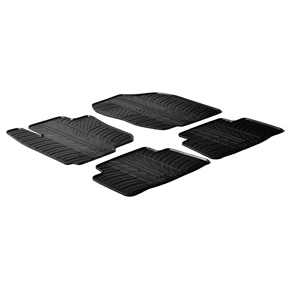 LAMPA - Πατακια Αυτοκινητου Απο Λαστιχο Για Toyota RAV4 02/2006-2013 Σε Μαυρο Χρωμα Me Κουμπωματα - 4 Τεμ.
