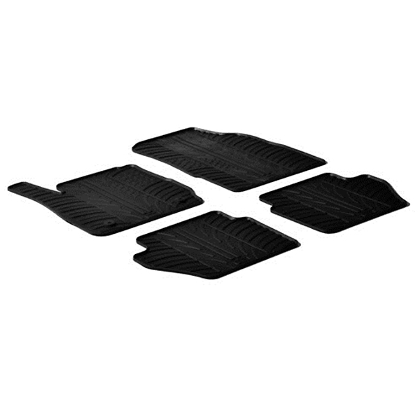 LAMPA - ΠΑΤΑΚΙΑ ΑΥΤΟΚΙΝΗΤΟΥ ΑΠΟ ΛΑΣΤΙΧΟ ΓΙΑ FORD FIESTA 03/2011-05/2017 ΣΕ ΜΑΥΡΟ ΧΡΩΜΑ ME ΚΟΥΜΠΩΜΑΤΑ - 4 ΤΕΜ.