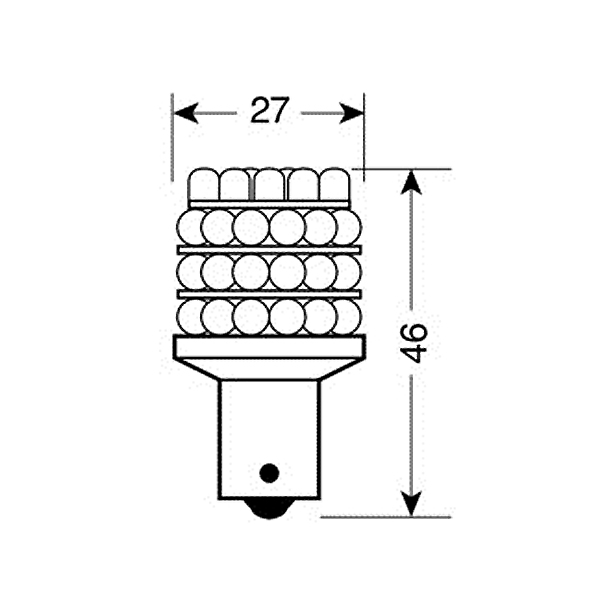 Λαμπα Μονοπολικη 36LED Πορτοκαλι 12V PY21W - Thumbnail 3