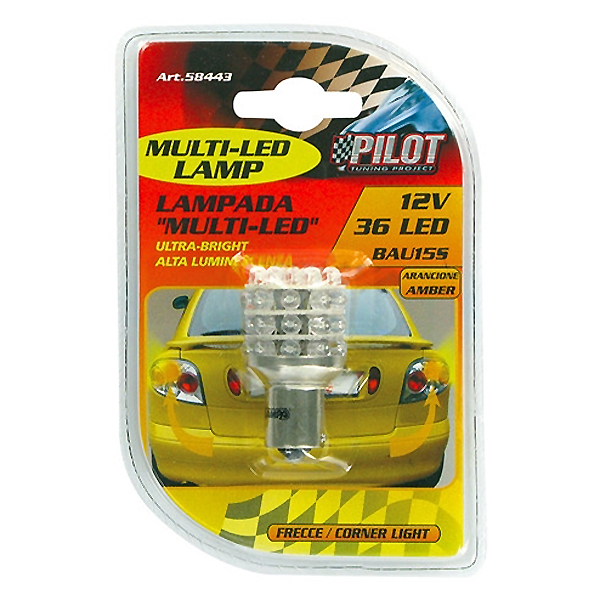 Λαμπα Μονοπολικη 36LED Πορτοκαλι 12V PY21W - Thumbnail 4