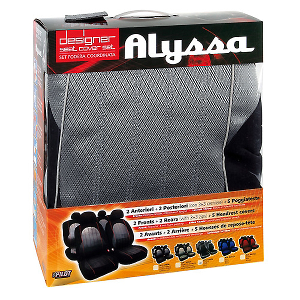 LAMPA - Καλυμματα Καθισματων Alyssa Γκρι - 9 Τεμ. (L5493.2) - Thumbnail 2