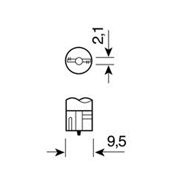 T10 W5W 12V W2,1X9,5D 80LM HYPER-LED27 Λευκο Διαθλασης 9SMDX3CHIPS (διπλης Πολικοτητας)blister 2τεμ. - Thumbnail 3