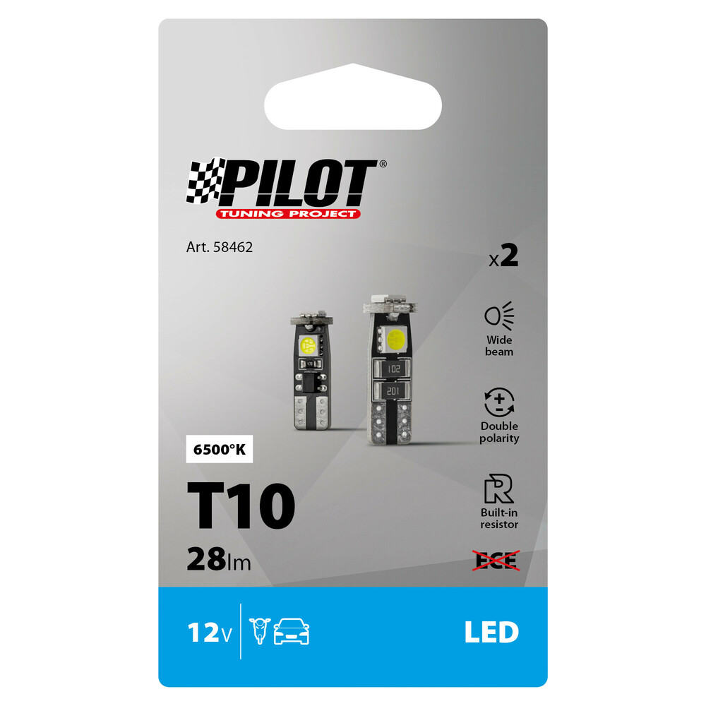 LAMPA - Λαμπάκια T10 W5W 12V W2,1X9,5D 28LM Hyper-LED 9 Λευκό Διαχέσεως 3 Smd X 3 Chips Τριπλοεστιακά Can-bus Με Ενσωματωμένη Αντίσταση - 2 Τεμ. (5846.2-LM) - Thumbnail 6