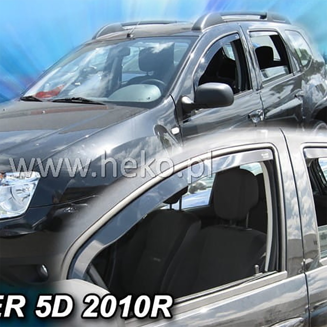 Ανεμοθραυστες Για Dacia Duster 5D 2010-2018 Ζευγαρι Απο Ευκαμπτο Φιμε Πλαστικο HEKO - 2 Τεμ.