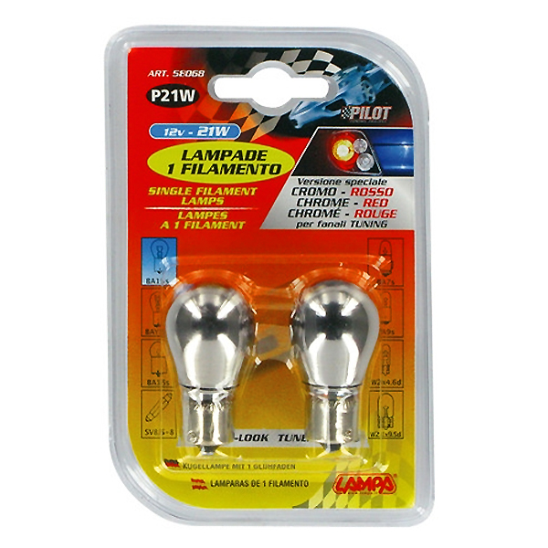 P21W 12V 21W BA15S Μονοπολικο Chrome Series Καθρεπτης Κοκκινο Φως Blister 2τεμ. - Thumbnail 4