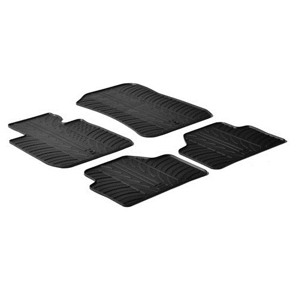 LAMPA - ΠΑΤΑΚΙΑ ΑΥΤΟΚΙΝΗΤΟΥ ΑΠΟ ΛΑΣΤΙΧΟ ΓΙΑ BMW X1 E87 10/2009-10/2015 ΣΕ ΜΑΥΡΟ ΧΡΩΜΑ ME ΚΟΥΜΠΩΜΑΤΑ - 4 ΤΕΜ.