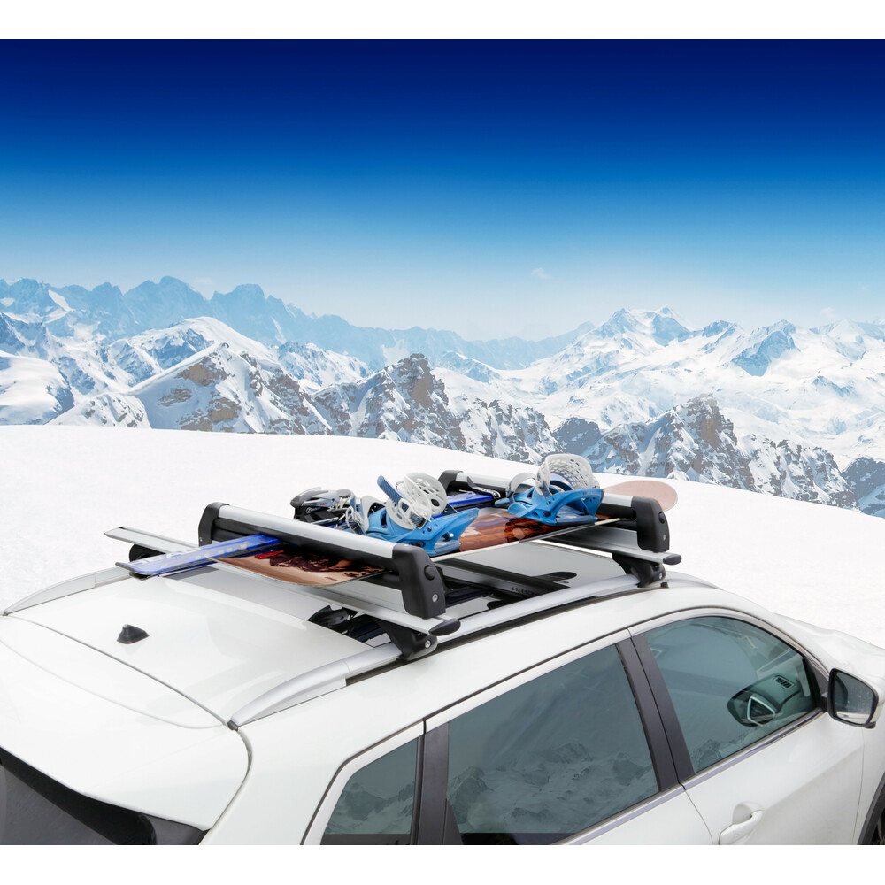 Βαση Σκι Οροφης 6 Ζευγαρια Σκι /4 Snowboard Αλουμινιου Με Κλειδι Nordic-king 80CM - Thumbnail 3