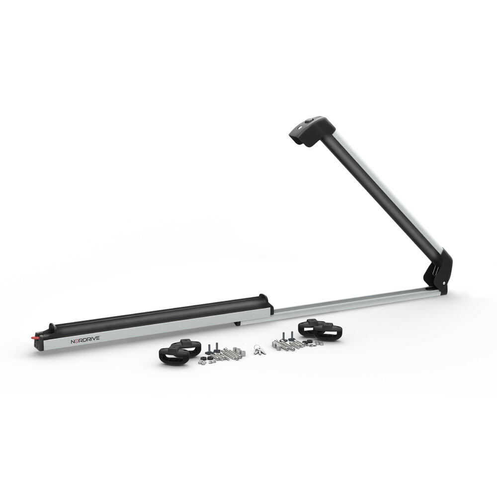 NORDRIVE - Βάση Σκι Οροφής Pro‑slider Evo PS‑60 Silver Σε Ασημί Χρώμα Με Αντικλεπτικό Σύστημα Και Συρόμενη Λειτουργία Σε Διαστάσεις 800X50X135 Mm Για 6 Ζευγάρια Σκι Ή 4 Snowboard - 1 Τεμ. (N40000) - Thumbnail 2