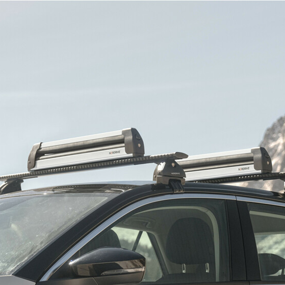 NORDRIVE - Βάση Σκι Οροφής Pro‑slider Evo PS‑60 Silver Σε Ασημί Χρώμα Με Αντικλεπτικό Σύστημα Και Συρόμενη Λειτουργία Σε Διαστάσεις 800X50X135 Mm Για 6 Ζευγάρια Σκι Ή 4 Snowboard - 1 Τεμ. (N40000) - Thumbnail 4