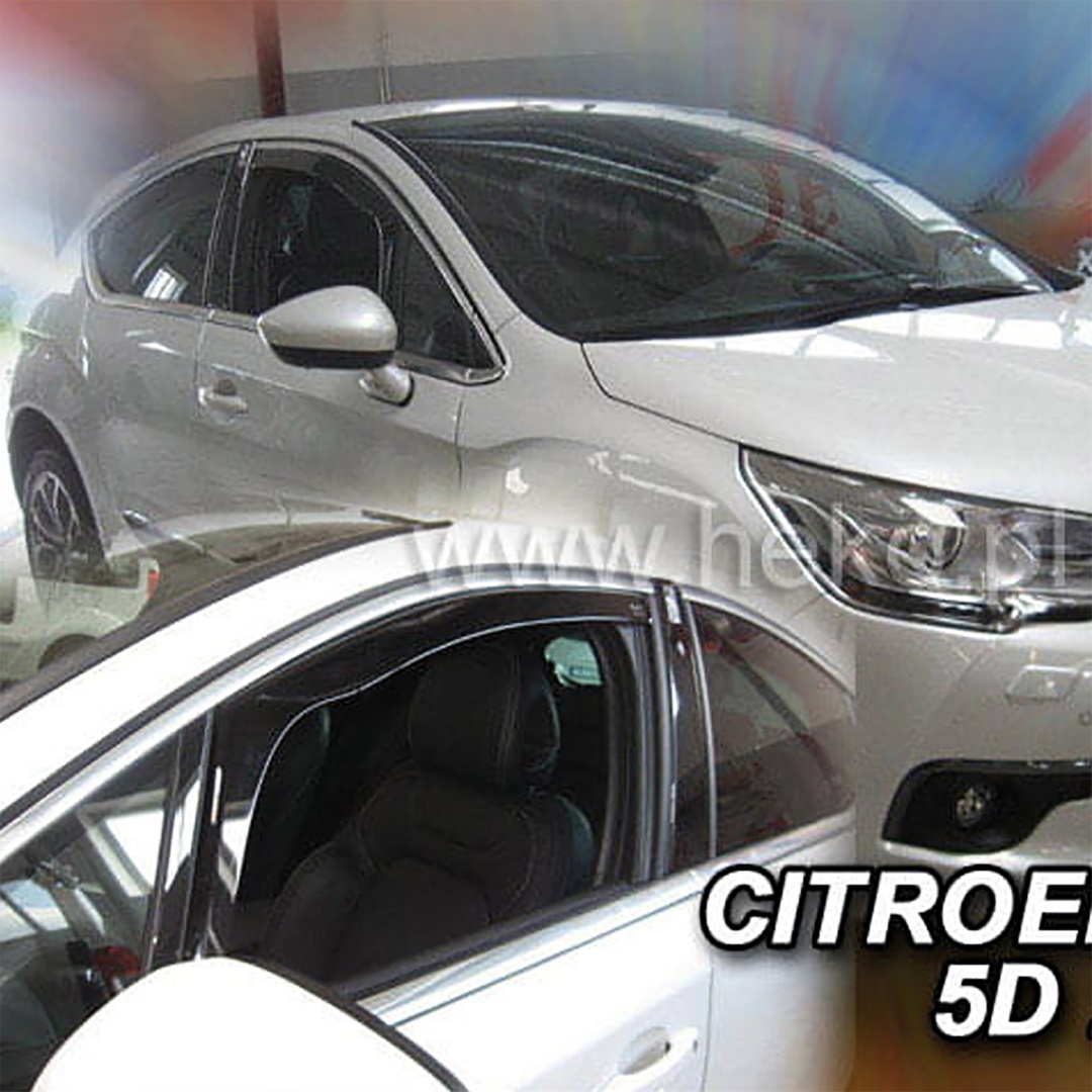 Ανεμοθραυστες Για Citroen DS4 5D 2011-2018 Ζευγαρι Απο Ευκαμπτο Φιμε Πλαστικο HEKO - 2 Τεμ.